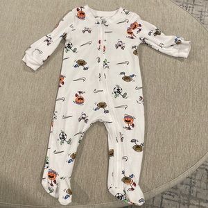 Nike 9 Month Sports Footie Pajamas